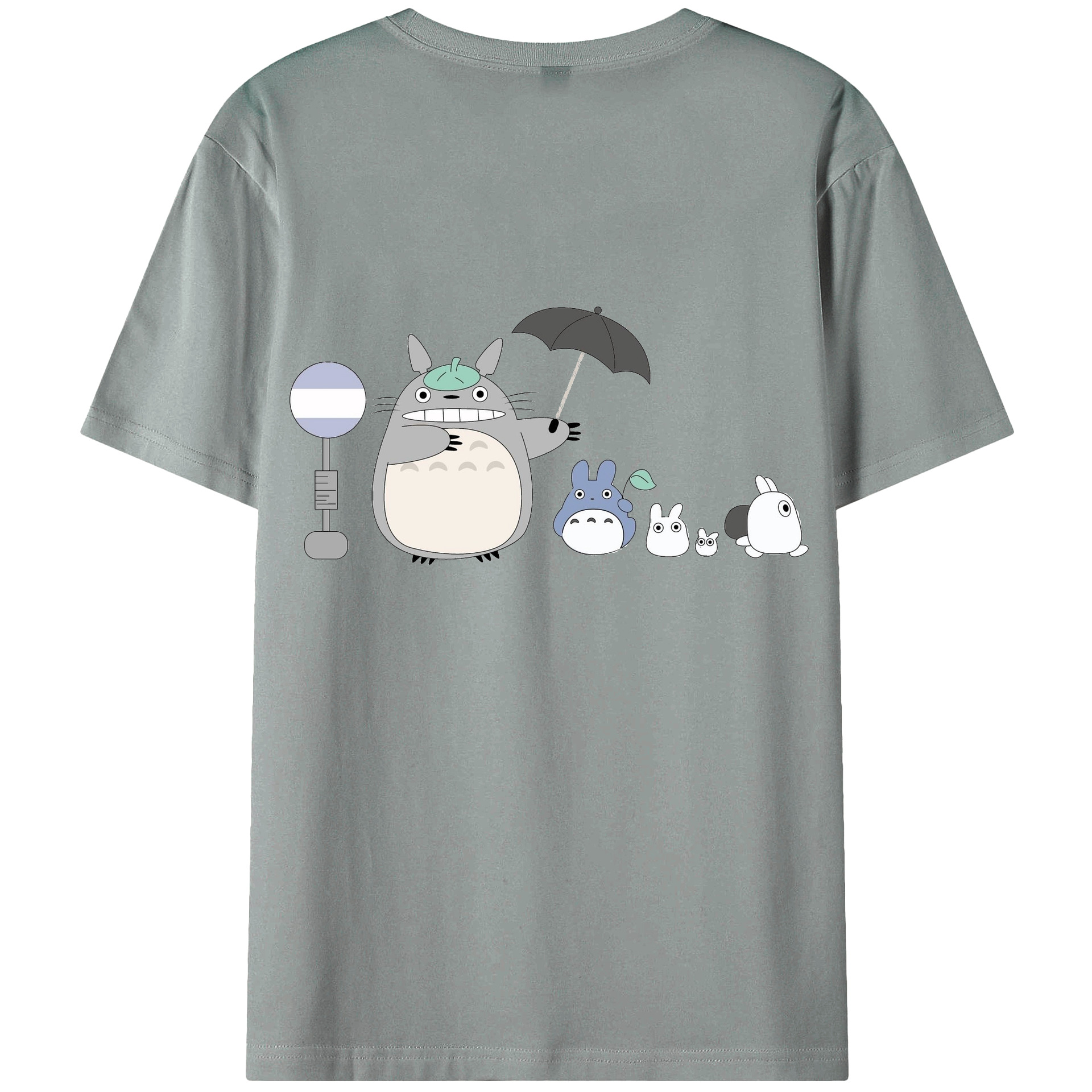 （画像用） となりのトトロ 草壁メイ 草壁サツキ My Neighbor Totoro Satsuki Kusakabe Mei Kusakabe 綿100％ メンズ半袖Tシャツ（バックプリント） 通気性